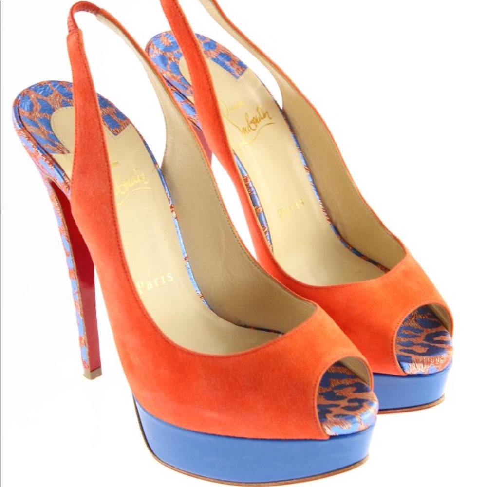 Christian Louboutin Lady Peep Slingback Stilettos